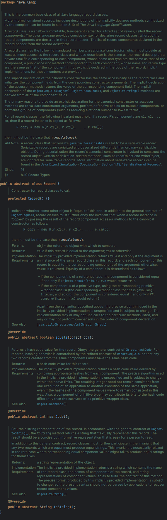 Java Record Class java-record-class
