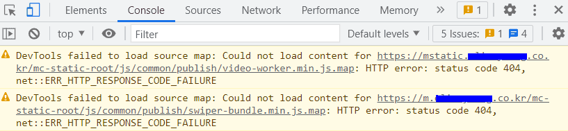 DevTools failed to load source map